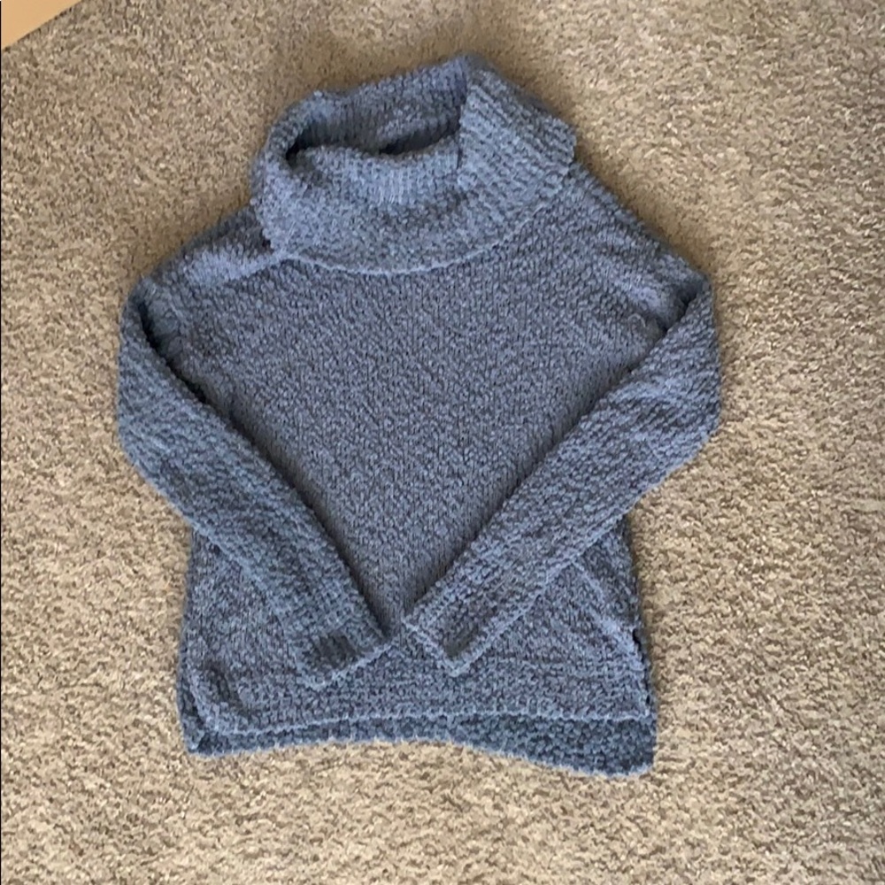Light blue mock neck sweater